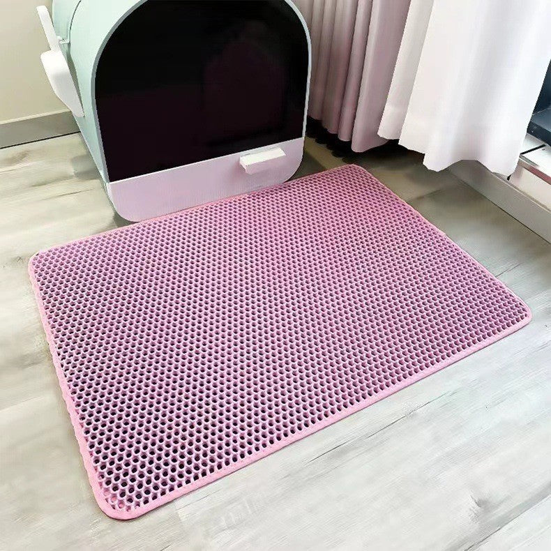 Podwójna mata na kuwetę dla kotów (1+1 gratis!) – PawCatch-Różowy-30*30cm-Trend Polska
