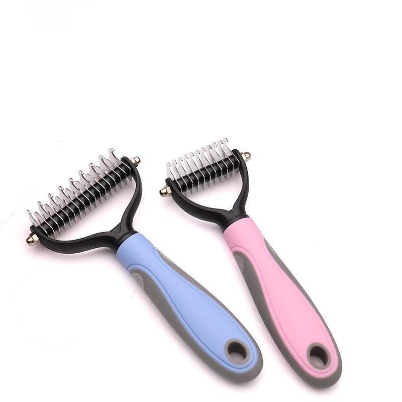 Podwójna szczotka do usuwania sierści dla zwierząt - SmoothGroom-Niebieski-Trend Polska