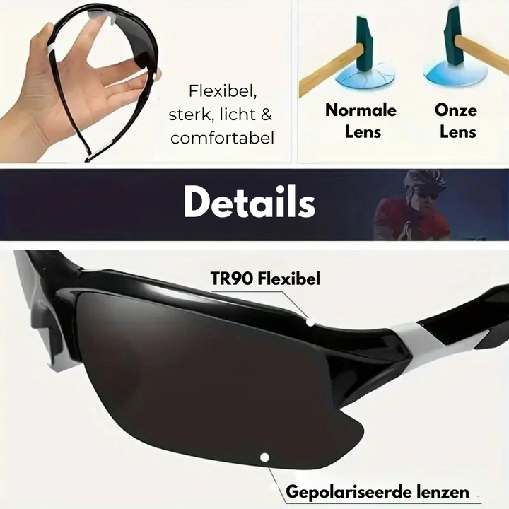 Polaryzacyjne okulary sportowe - AdventureVision-Czarnobiały-Trend Polska