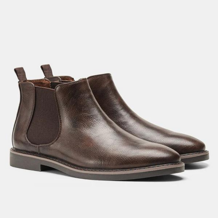 Ponadczasowe męskie buty Chelsea - David-Brązowy-40-Trend Polska