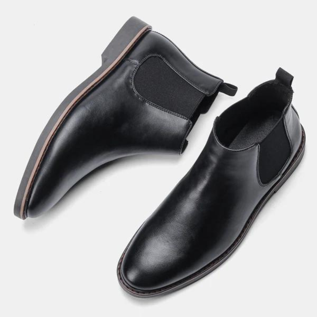 Ponadczasowe męskie buty Chelsea - David-Czarny-40-Trend Polska