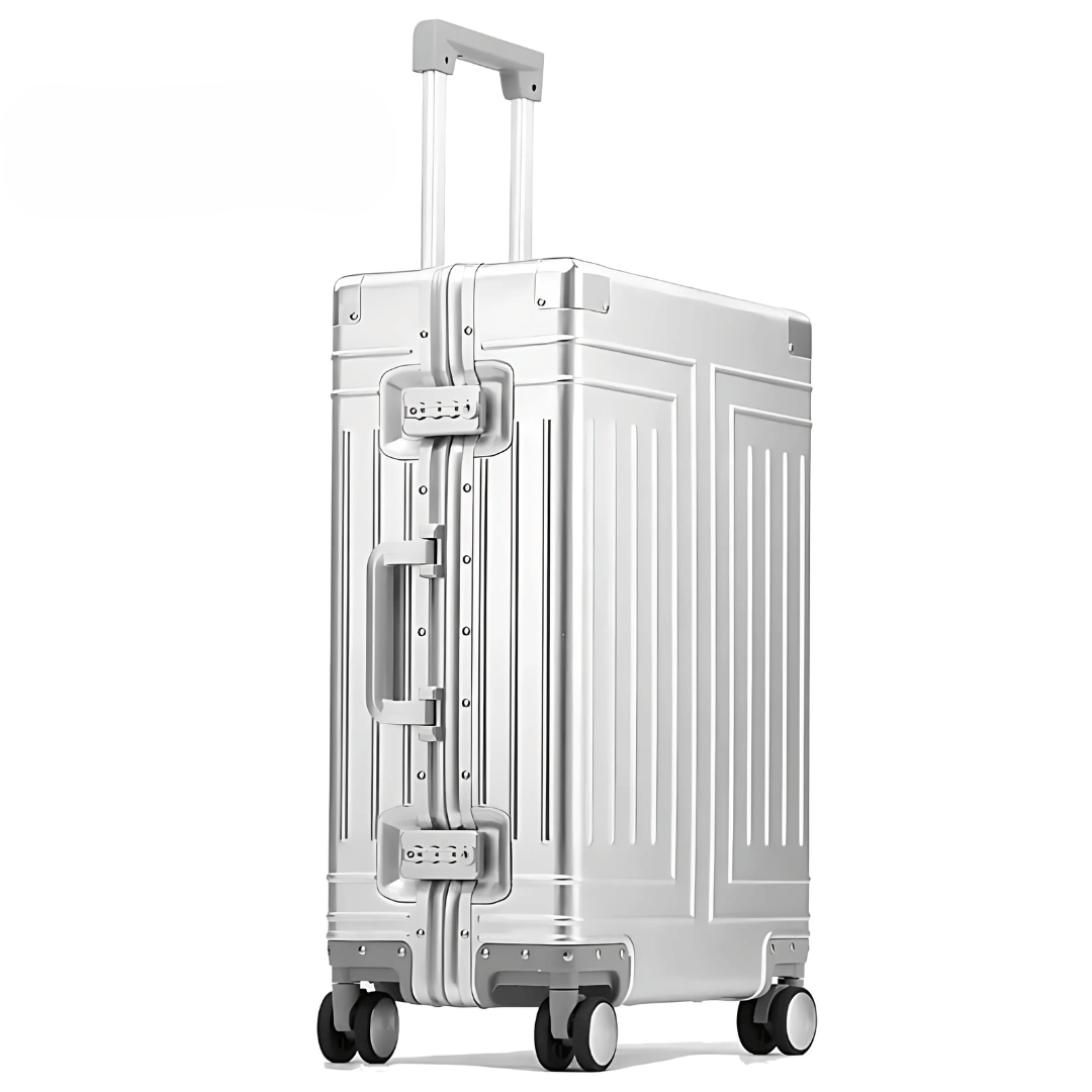Premium aluminiowa walizka – Emperor-Srebro-S (37 L)-Trend Polska