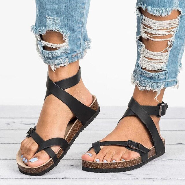 Premium damskie sandały - Selena-Czarny-35-Trend Polska