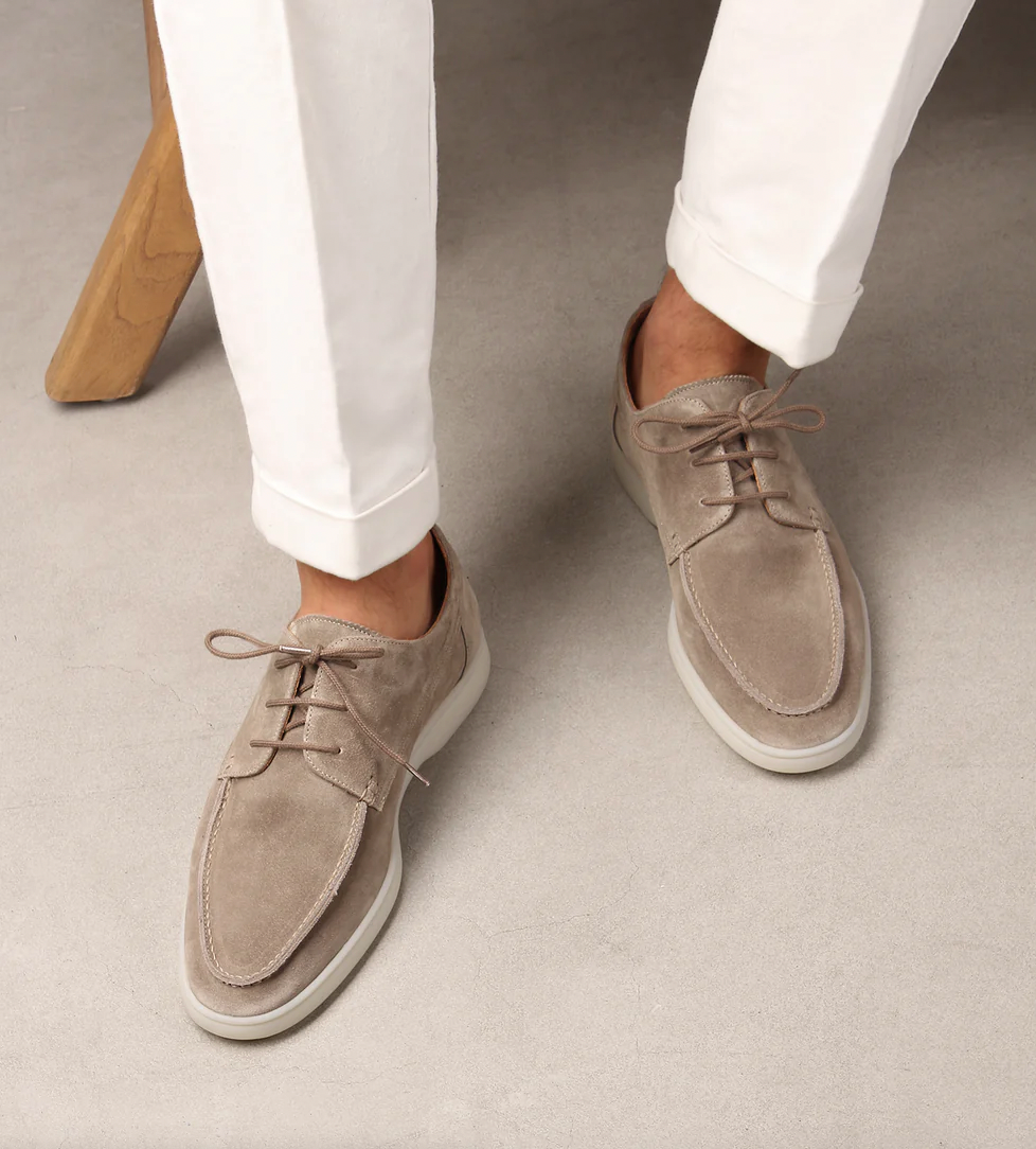 Premium skórzane loafersy dla mężczyzn - Antonio-Jasno beżowy-38-Trend Polska