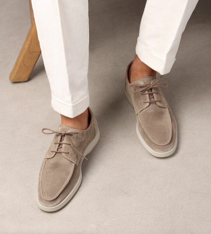 Premium skórzane loafersy dla mężczyzn - Antonio-Jasno beżowy-38-Trend Polska