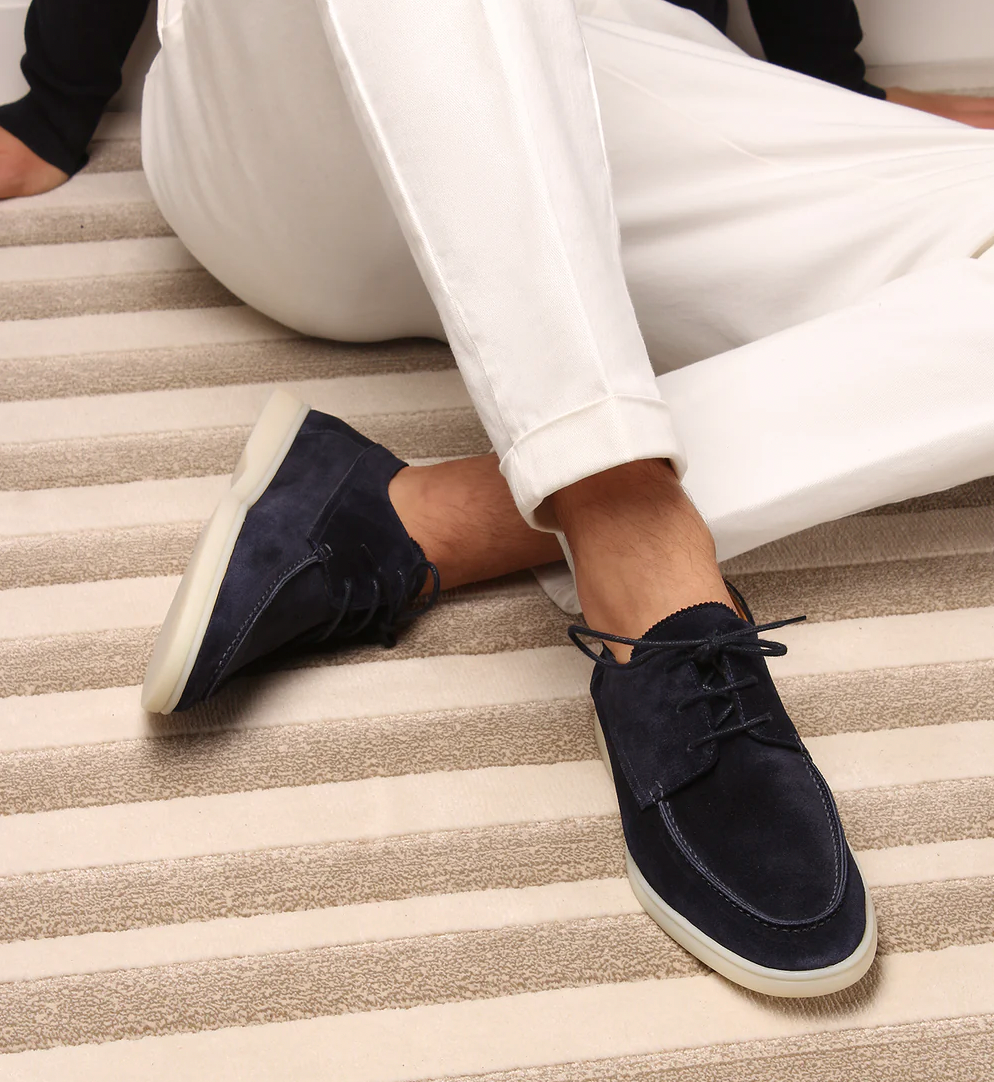 Premium skórzane loafersy dla mężczyzn - Antonio-morski niebieski-38-Trend Polska