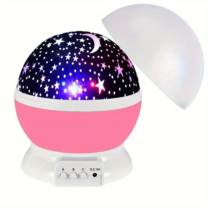 Projektor gwiazd Lampa nocna - Luna-Różowy-Trend Polska