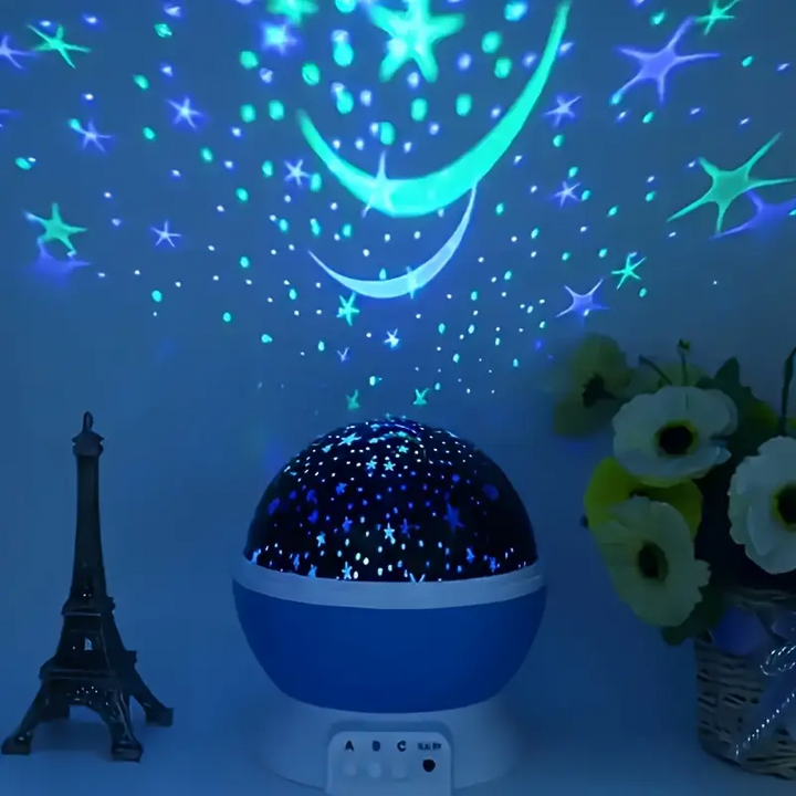 Projektor gwiazd Lampa nocna - Luna-Niebieski-Trend Polska