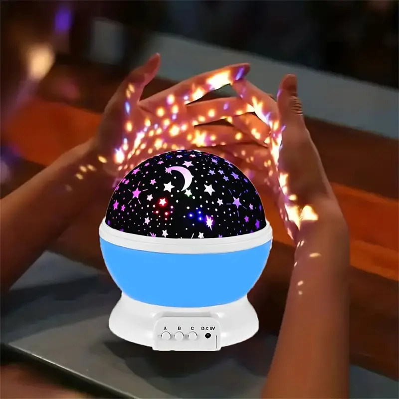 Projektor gwiazd Lampa nocna - Luna-Niebieski-Trend Polska