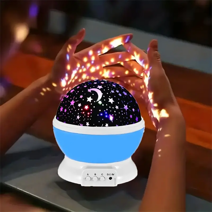 Projektor gwiazd Lampa nocna - Luna-Niebieski-Trend Polska