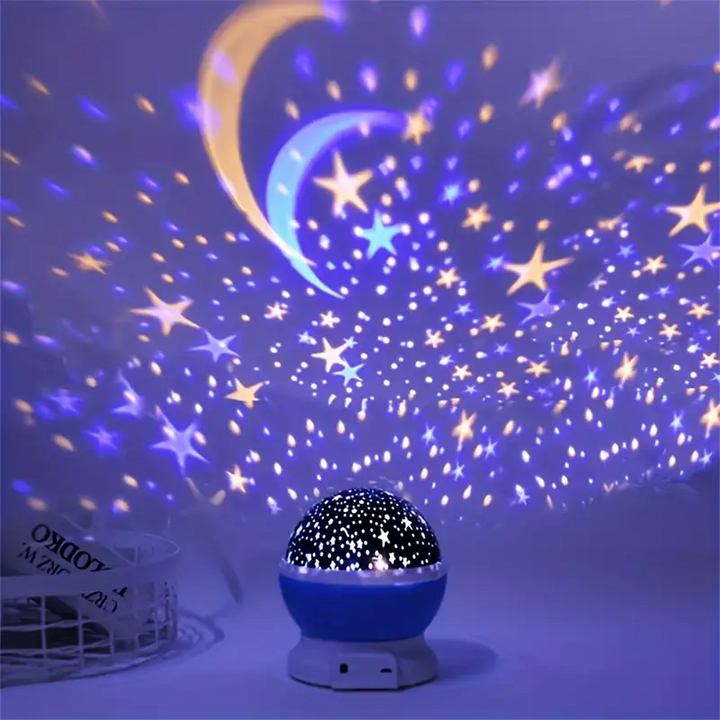 Projektor gwiazd Lampa nocna - Luna-Niebieski-Trend Polska