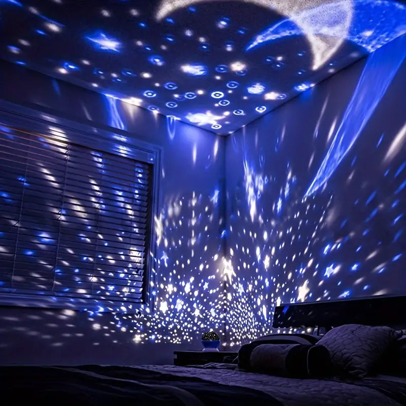 Projektor gwiazd Lampa nocna - Luna-Niebieski-Trend Polska