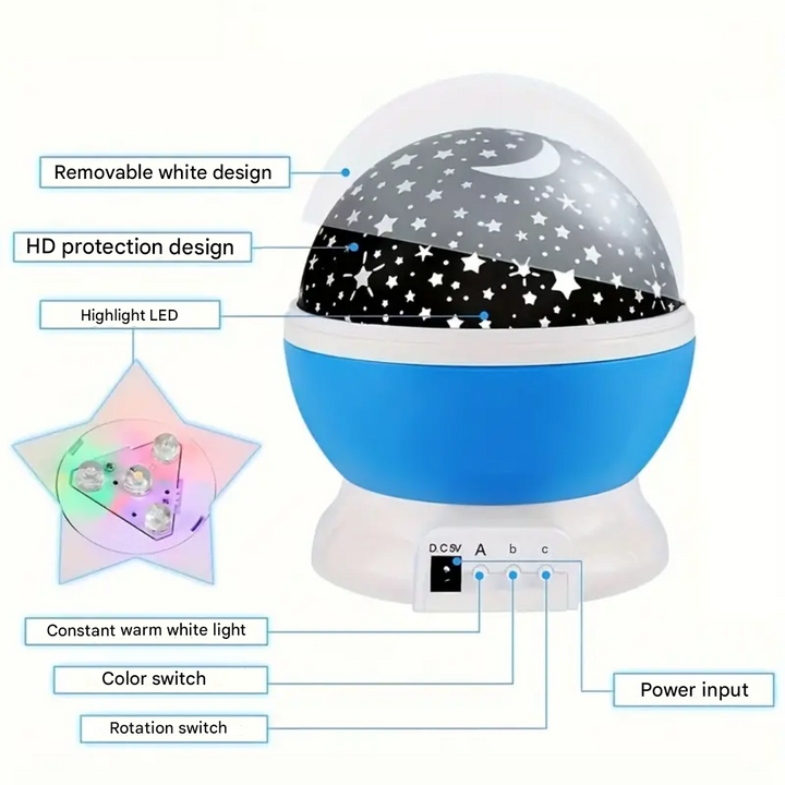 Projektor gwiazd Lampa nocna - Luna
