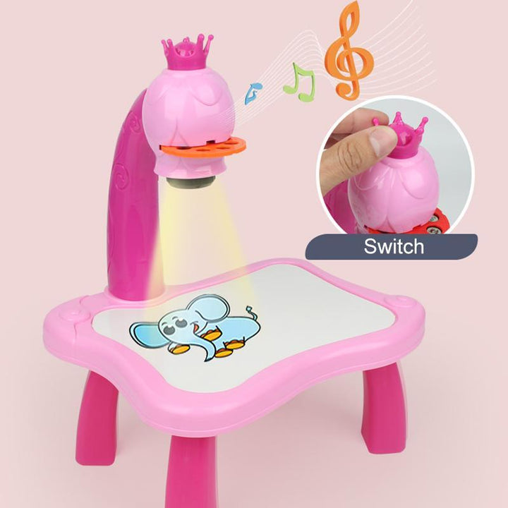 Projektor LED z rysunkiem i muzyką dla kreatywnych dzieci - ArtBuddy-Różowy-Trend Polska