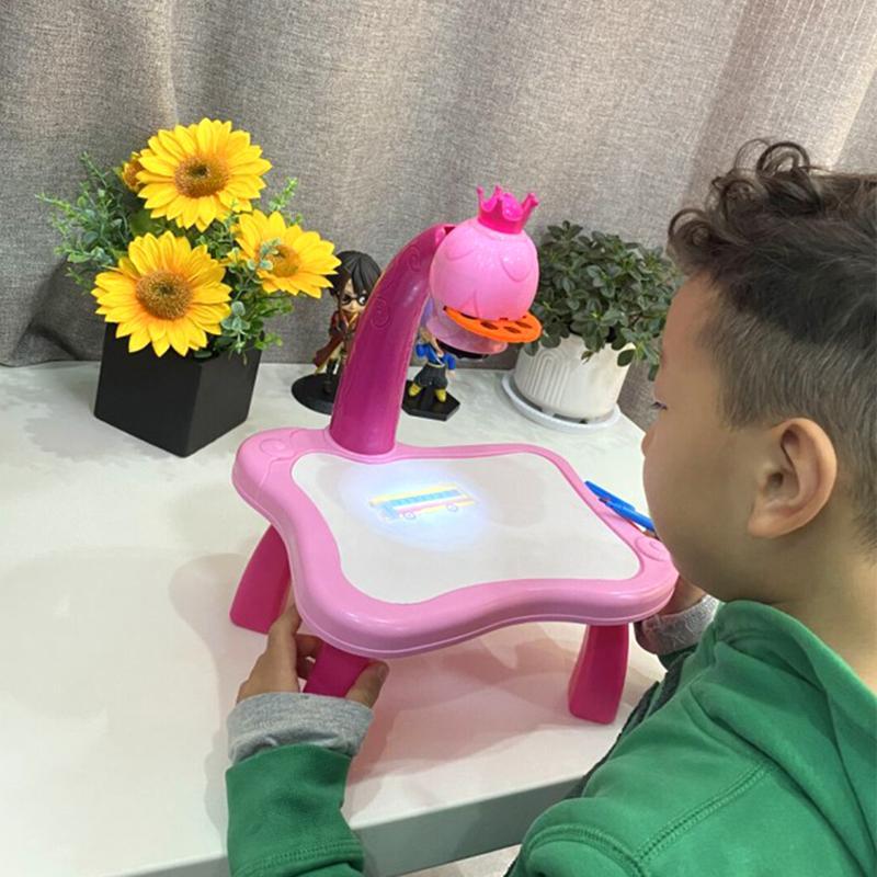 Projektor LED z rysunkiem i muzyką dla kreatywnych dzieci - ArtBuddy-Różowy-Trend Polska