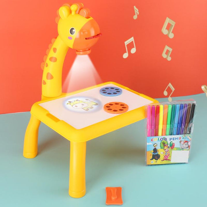 Projektor LED z rysunkiem i muzyką dla kreatywnych dzieci - ArtBuddy-Różowy-Trend Polska