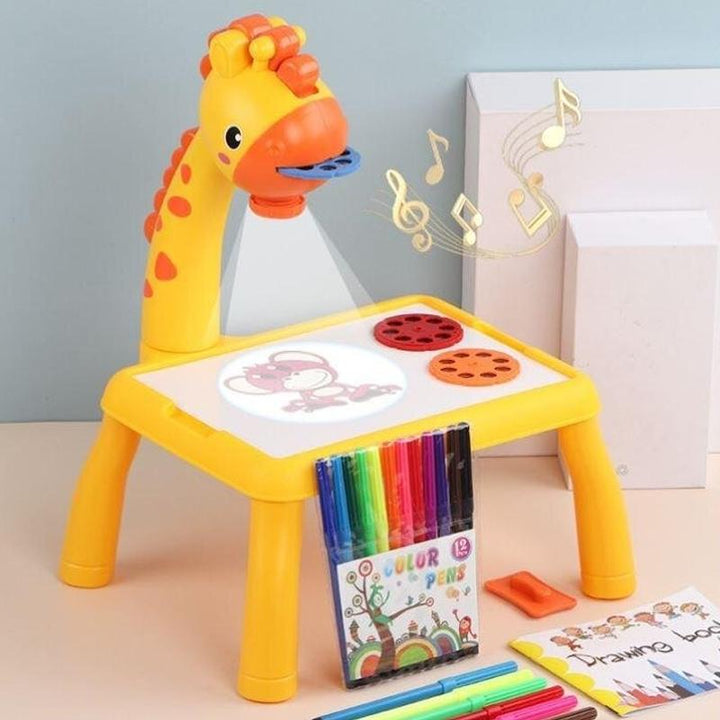 Projektor LED z rysunkiem i muzyką dla kreatywnych dzieci - ArtBuddy-Żółty-Trend Polska