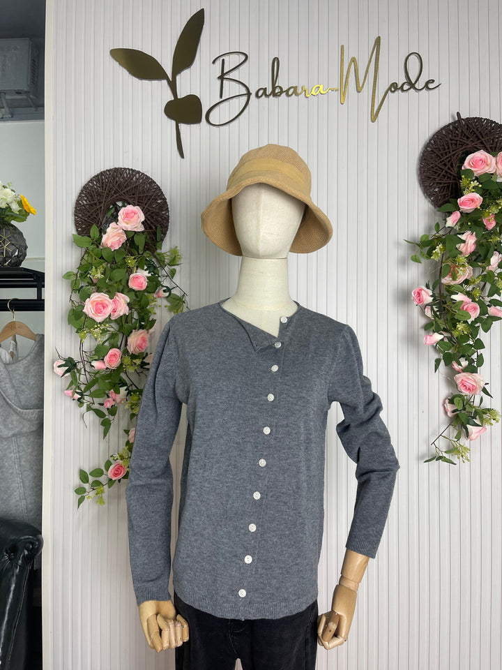 Prosta Gładka Długa Bluzka - PurStyle-S (36/38)-Trend Polska