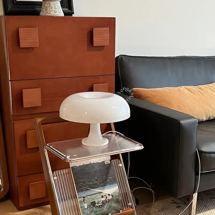 Przenośna i luksusowa lampka stołowa w kształcie grzyba - LumiShroom-Pomarańczowy-Trend Polska