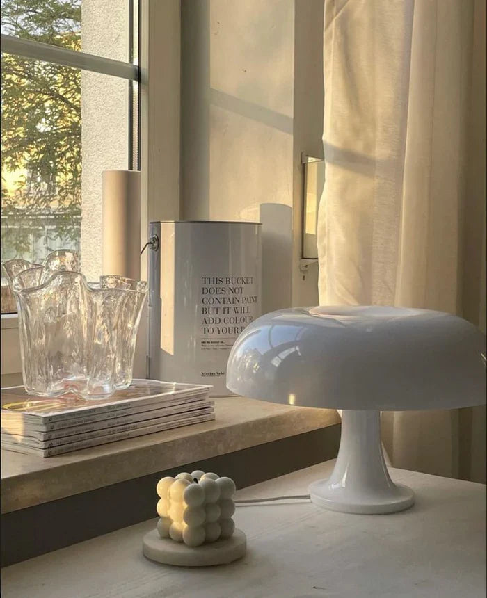 Przenośna i luksusowa lampka stołowa w kształcie grzyba - LumiShroom-Pomarańczowy-Trend Polska