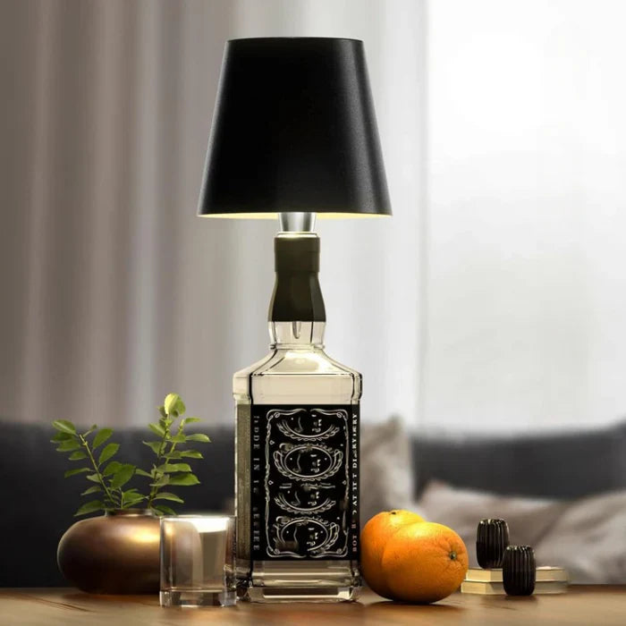 Przenośna lampa LED w butelce - GlowBottle-Czarny-3 Kolory-Trend Polska
