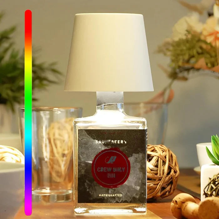 Przenośna lampa LED w butelce - GlowBottle-Czarny-3 Kolory-Trend Polska