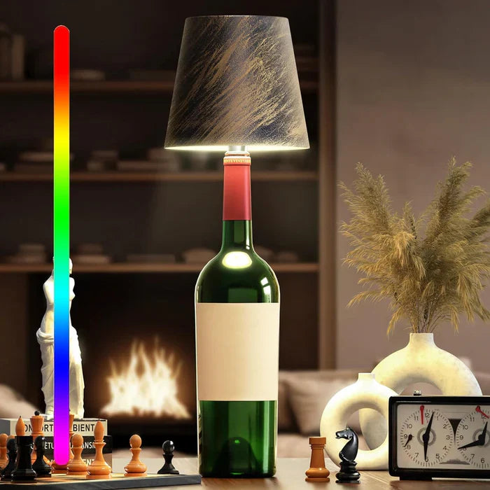 Przenośna lampa LED w butelce - GlowBottle-Czarny-3 Kolory-Trend Polska