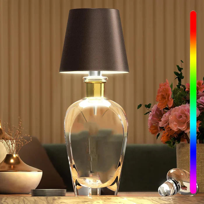 Przenośna lampa LED w butelce - GlowBottle-Czarny-3 Kolory-Trend Polska