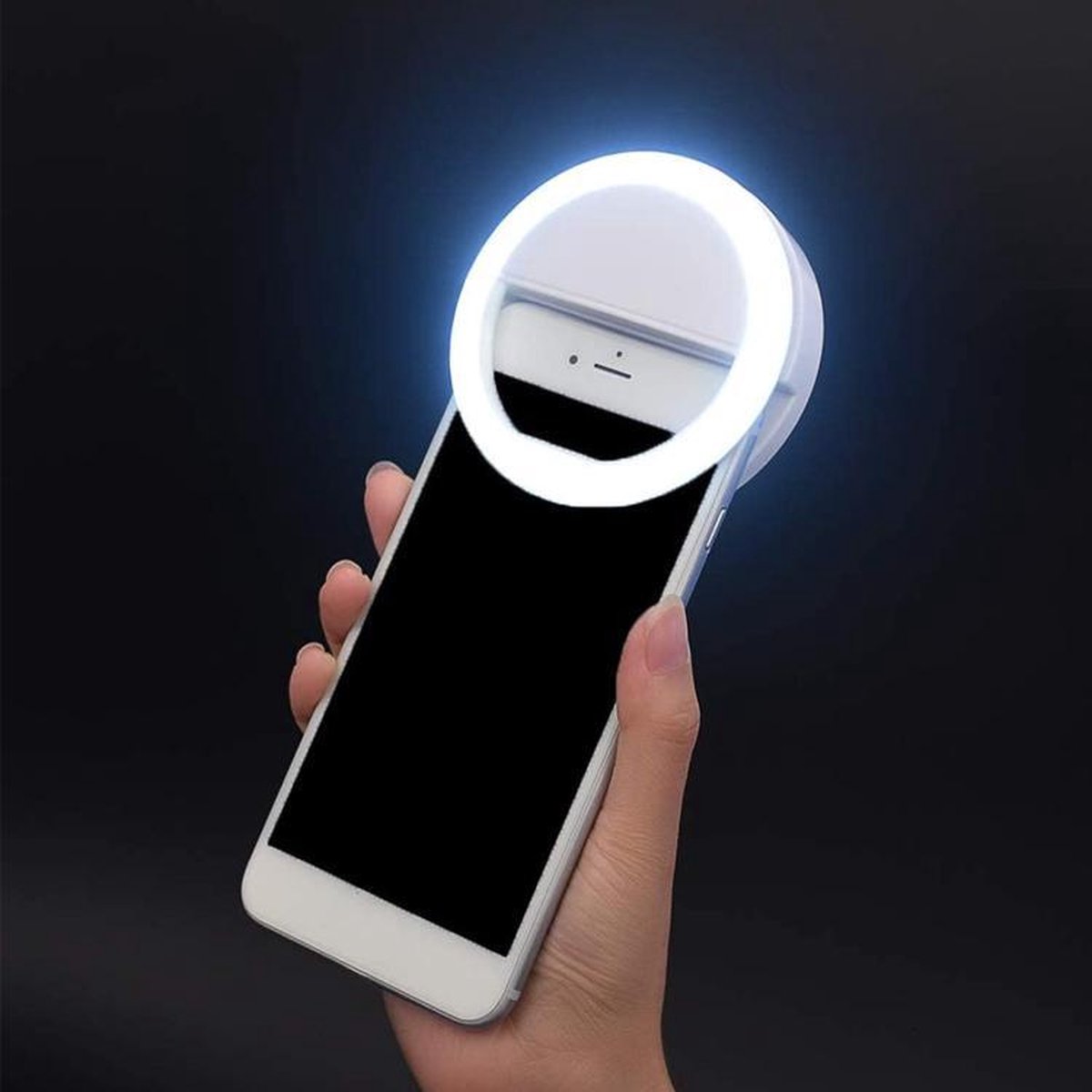 Przenośna lampa ring do selfie - GlowSnap-Biały-Trend Polska