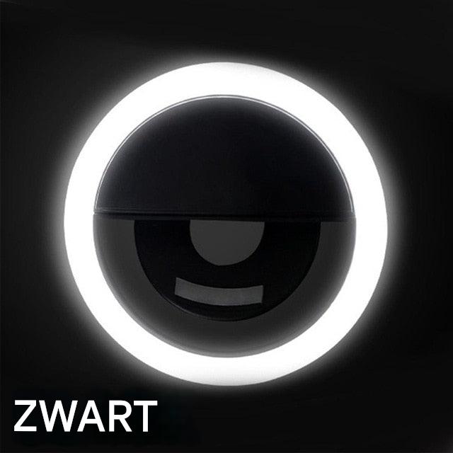 Przenośna lampa ring do selfie - GlowSnap-Czarny-Trend Polska
