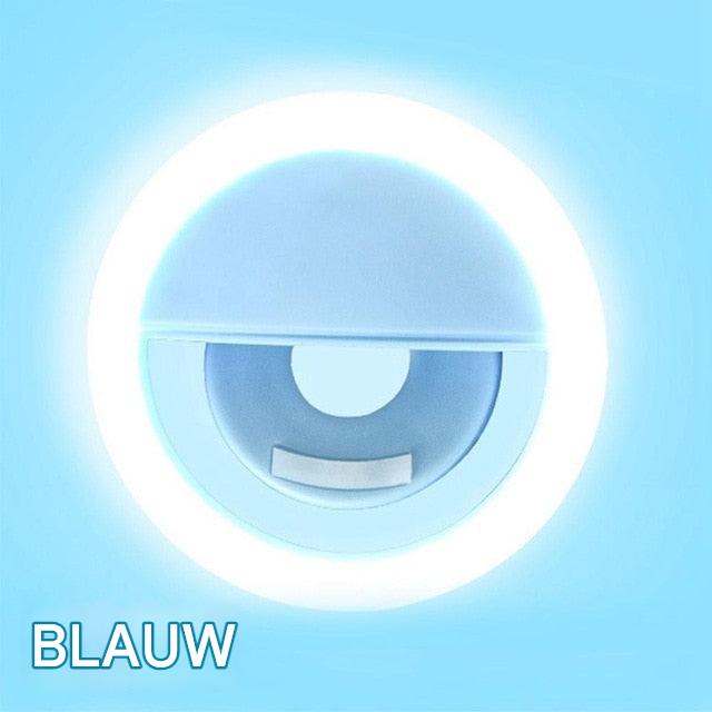 Przenośna lampa ring do selfie - GlowSnap-Niebieski-Trend Polska