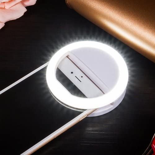 Przenośna lampa ring do selfie - GlowSnap-Biały-Trend Polska