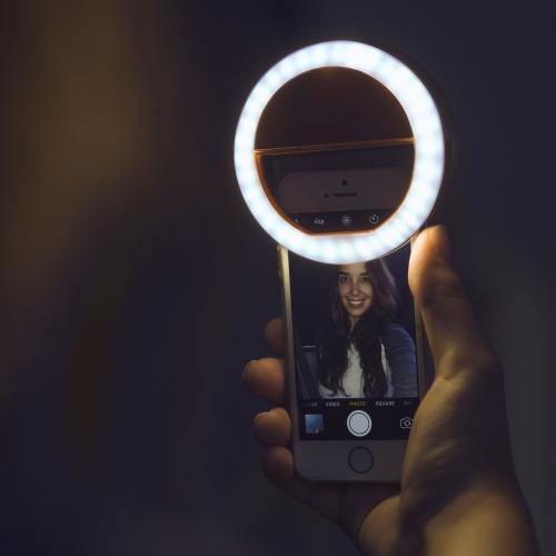Przenośna lampa ring do selfie - GlowSnap-Biały-Trend Polska
