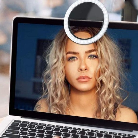 Przenośna lampa ring do selfie - GlowSnap-Biały-Trend Polska