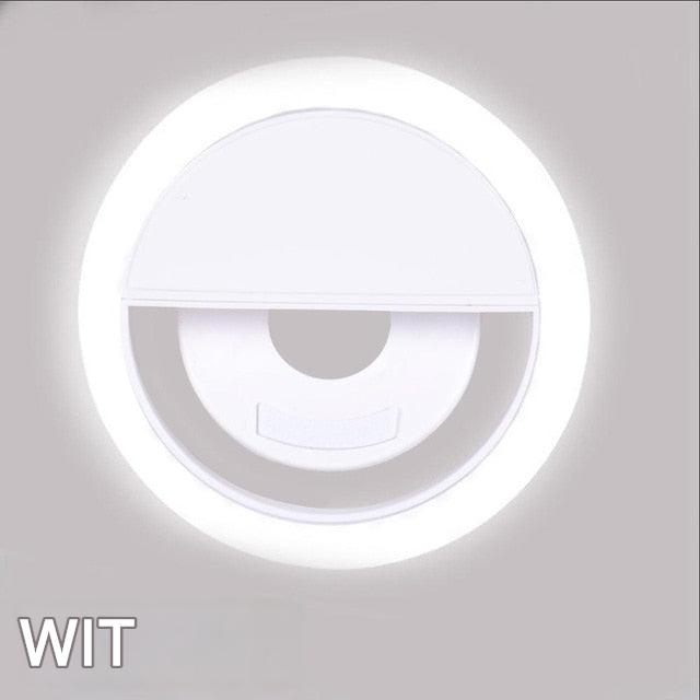 Przenośna lampa ring do selfie - GlowSnap-Biały-Trend Polska