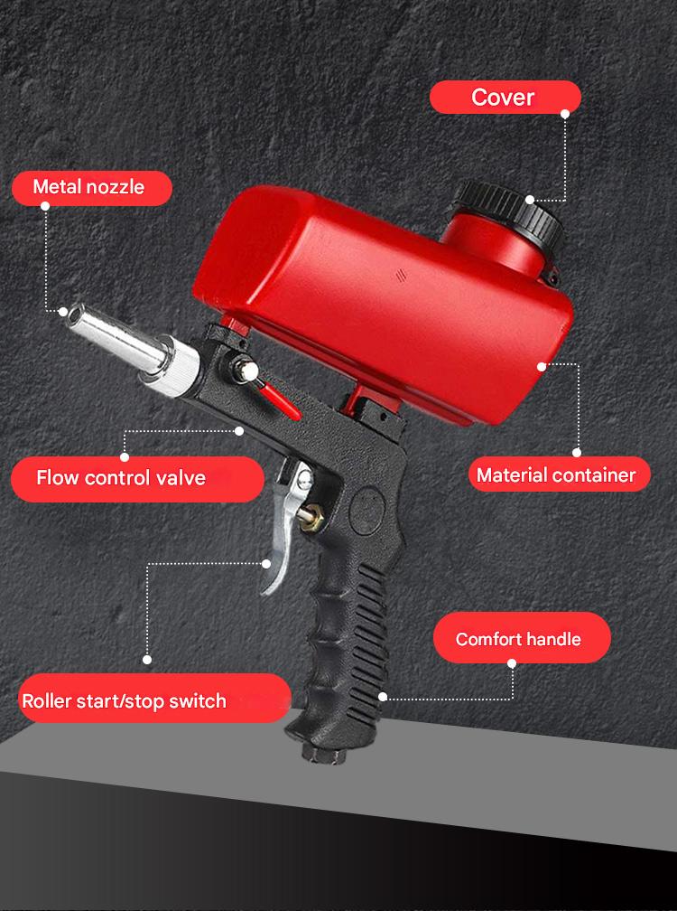 Przenośny, ręczny pneumatyczny pistolet do piaskowania-Pistolet do piaskowania z aluminium-Trend Polska