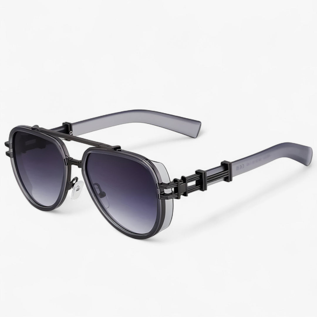 Przesadna okulary przeciwsłoneczne w stylu steampunk z polaryzowanymi soczewkami – Arclight-Szary Czały-Trend Polska