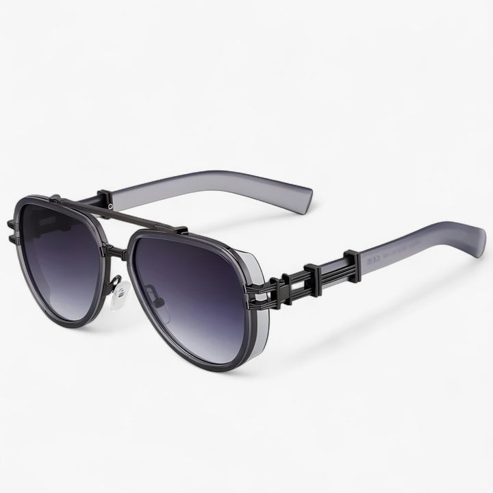 Przesadna okulary przeciwsłoneczne w stylu steampunk z polaryzowanymi soczewkami – Arclight-Szary Czały-Trend Polska