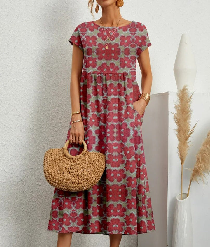 Przewiewna bawełniana sukienka – Isadora-Rot-S-Trend Polska