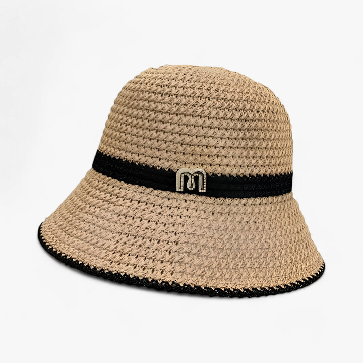 Przewiewny damski letni kapelusz z szerokim rondem – BreezeShade Isla-Khaki-Trend Polska
