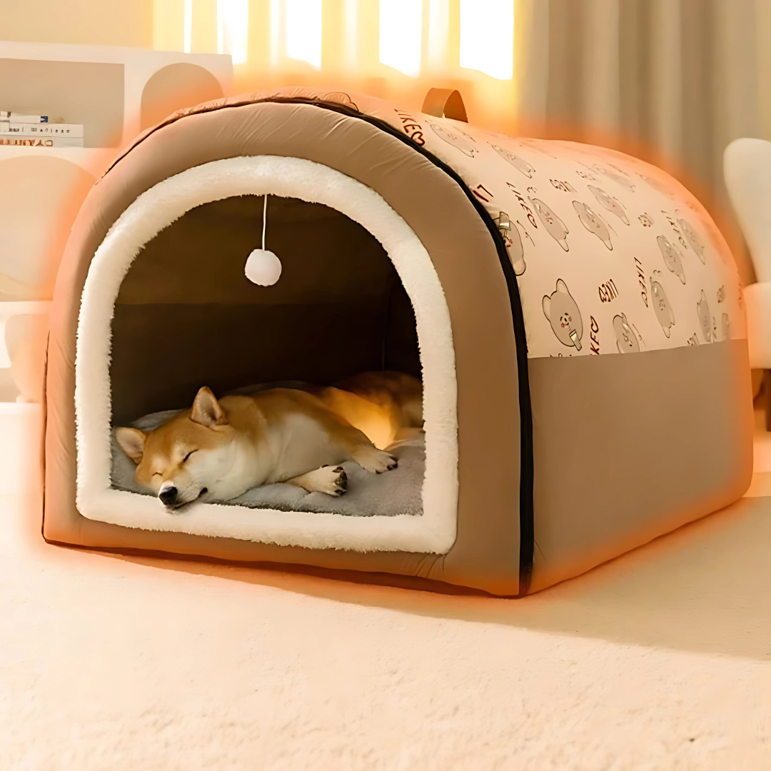 Przytulny domek dla psów i kotów – SnugPod-Brązowy-S-Trend Polska