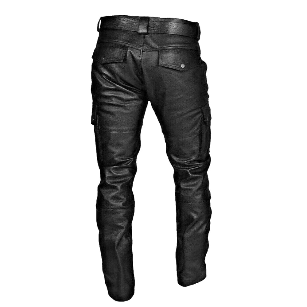 PU Leren Bikerbroek dla Mężczyzn - Alex-Czarny-S-Trend Polska