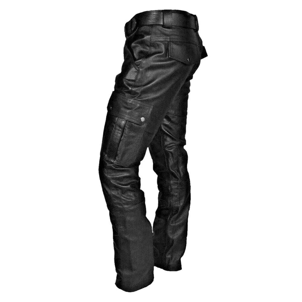 PU Leren Bikerbroek dla Mężczyzn - Alex-Czarny-S-Trend Polska
