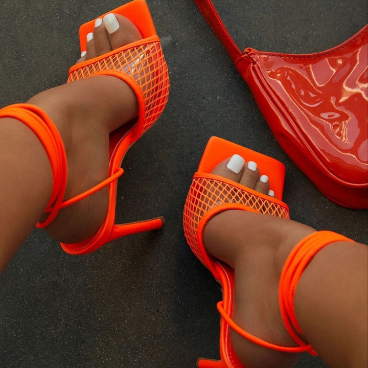 Pumps o wyglądzie szpiczastym – Céleste-Pomarańcza-35-Trend Polska