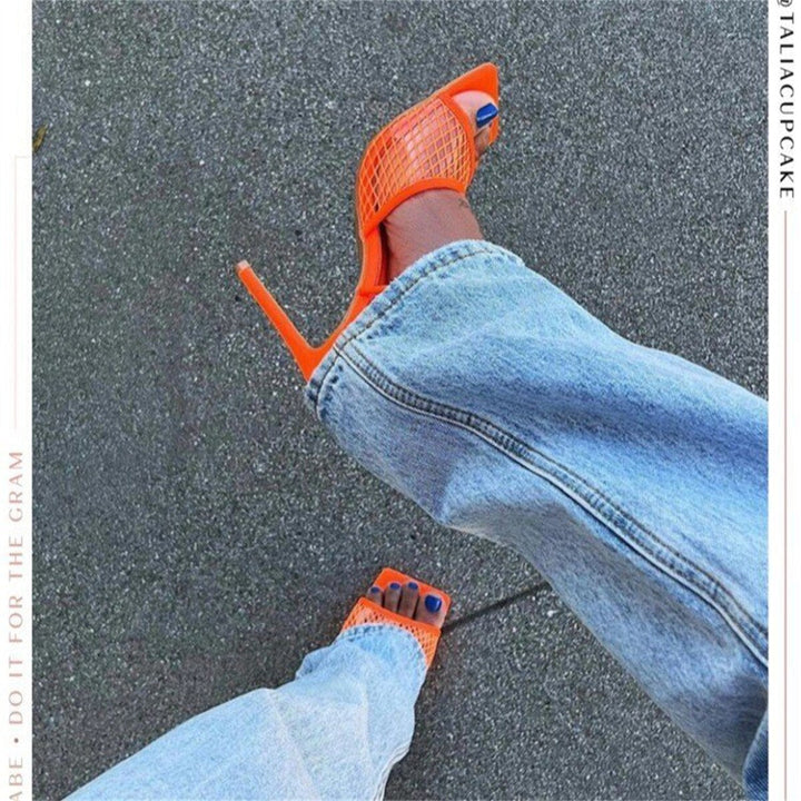 Pumps o wyglądzie szpiczastym – Céleste-Pomarańcza-35-Trend Polska