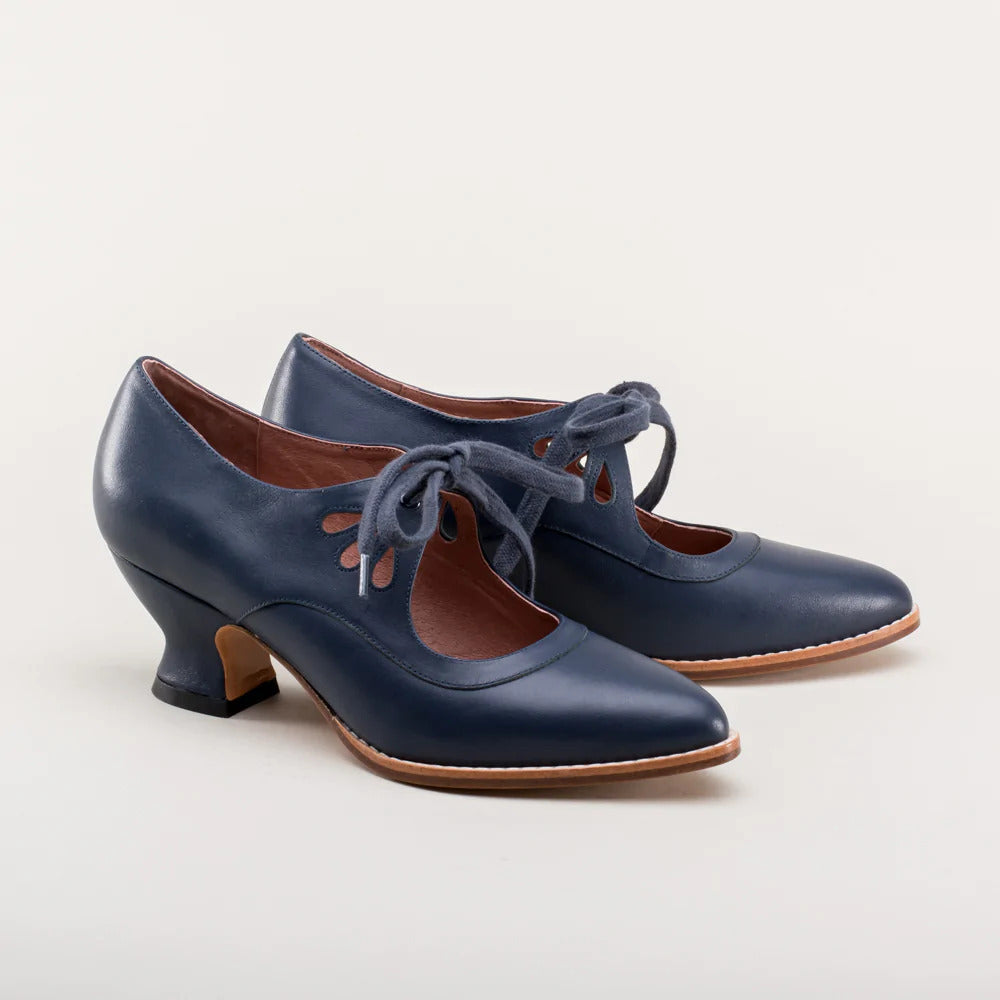 Pumps ortopedyczne ze skóry – Viviana-Niebieski-35-Trend Polska