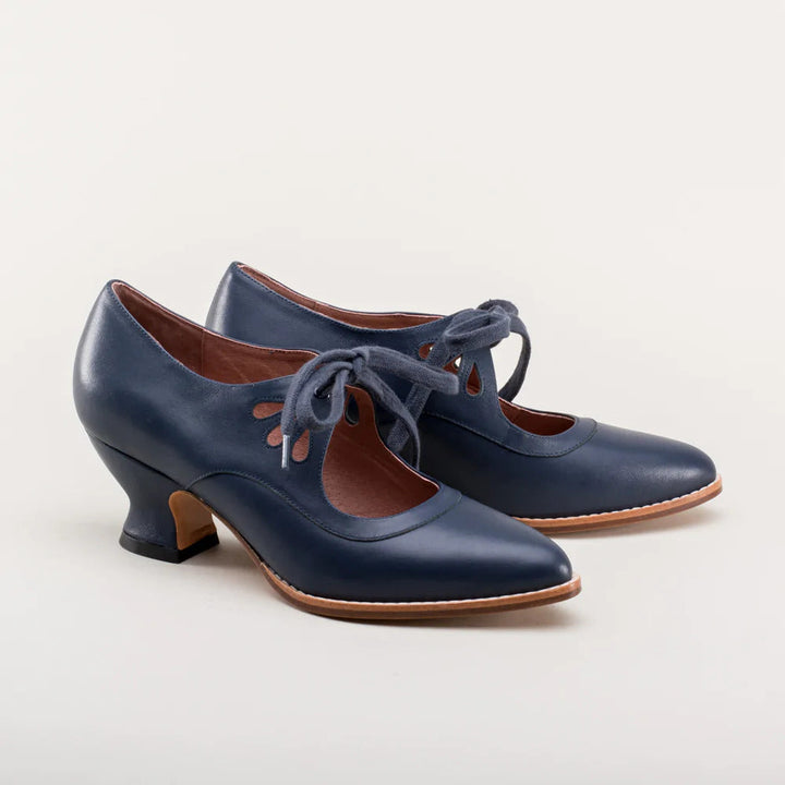 Pumps ortopedyczne ze skóry – Viviana-Niebieski-35-Trend Polska