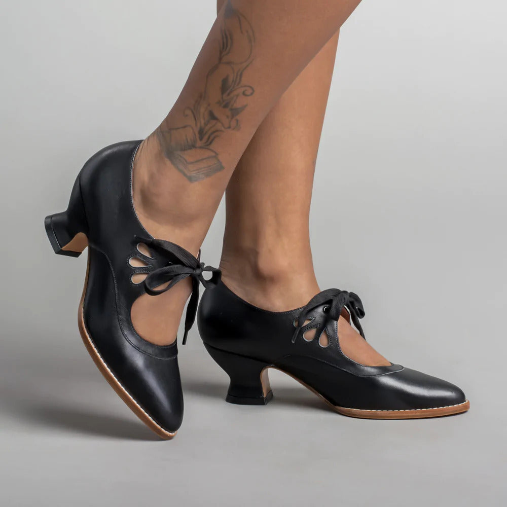 Pumps ortopedyczne ze skóry – Viviana-Czarny-35-Trend Polska