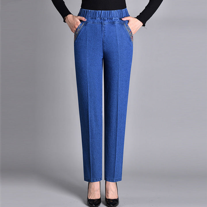 Push-up Jeans - Ella z ciepłym wnętrzem i idealnym dopasowaniem!-Jasnoniebieski (bez podszewki)-XL-Trend Polska