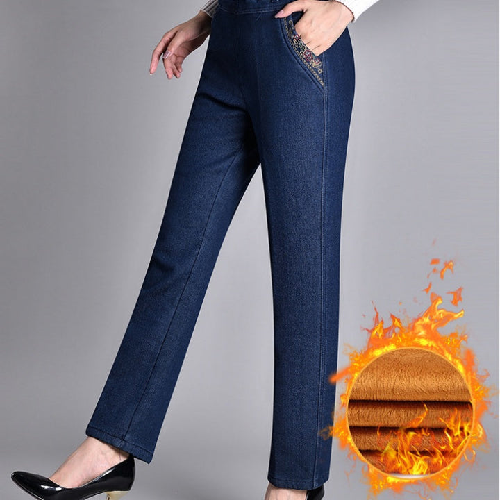 Push-up Jeans - Ella z ciepłym wnętrzem i idealnym dopasowaniem!-Jasnoniebieski (bez podszewki)-XL-Trend Polska
